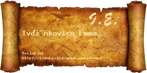 Ivánkovics Emma névjegykártya